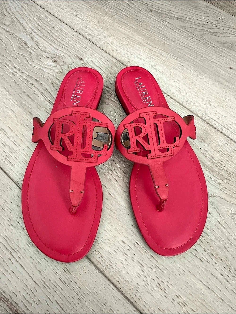 Lauren Ralph Lauren Audrie Thong Sandal Pink US 7